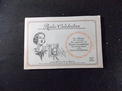 B2 Wills Cigarette Cards Radio Celebrities 1st Series 1934 Complete Set Album