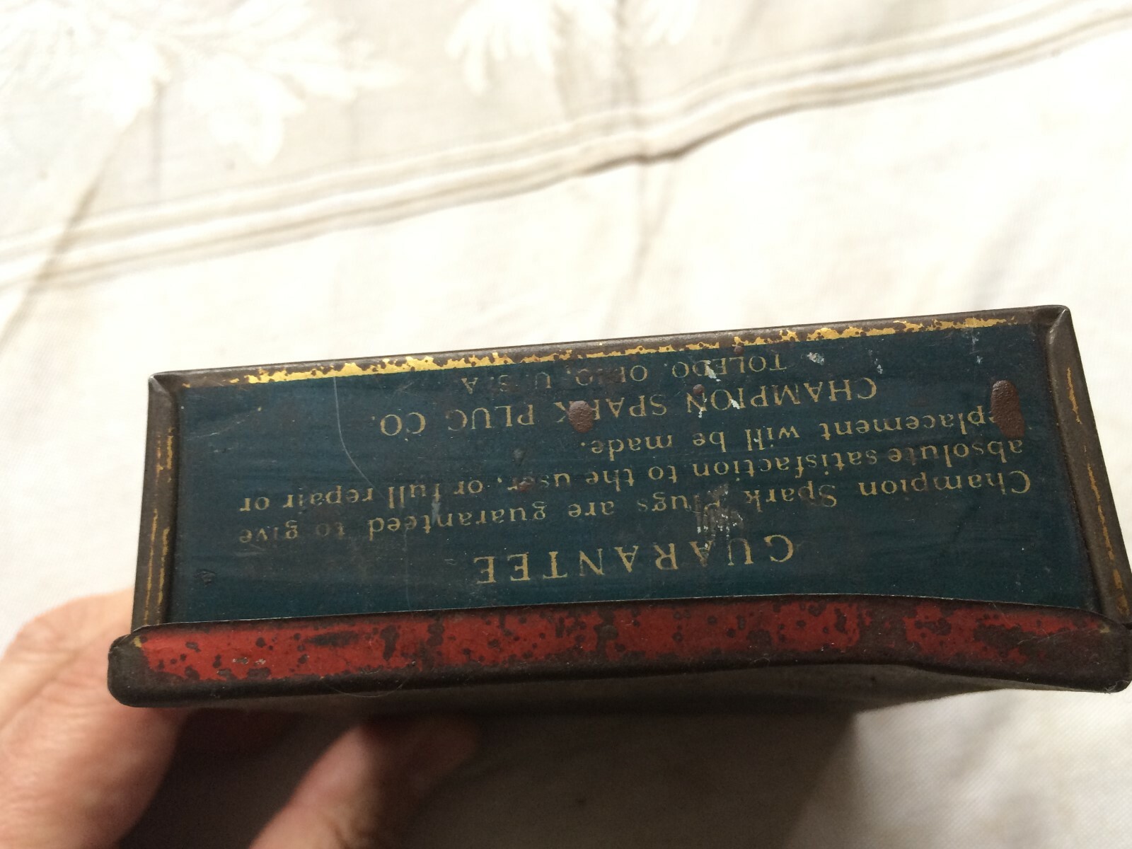 Vintage Champion Spark Plugs Service Kit Tin Metal Box / Rare!! FREE SHIPPING