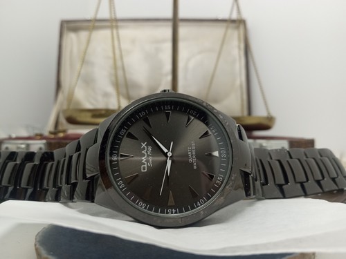 Omax Since 1946 Men's Watch # HBJ827 Dark Charcoal Stainless Omax Since 1946 Men's Watch # HBJ827 Dark Charcoal Stainless