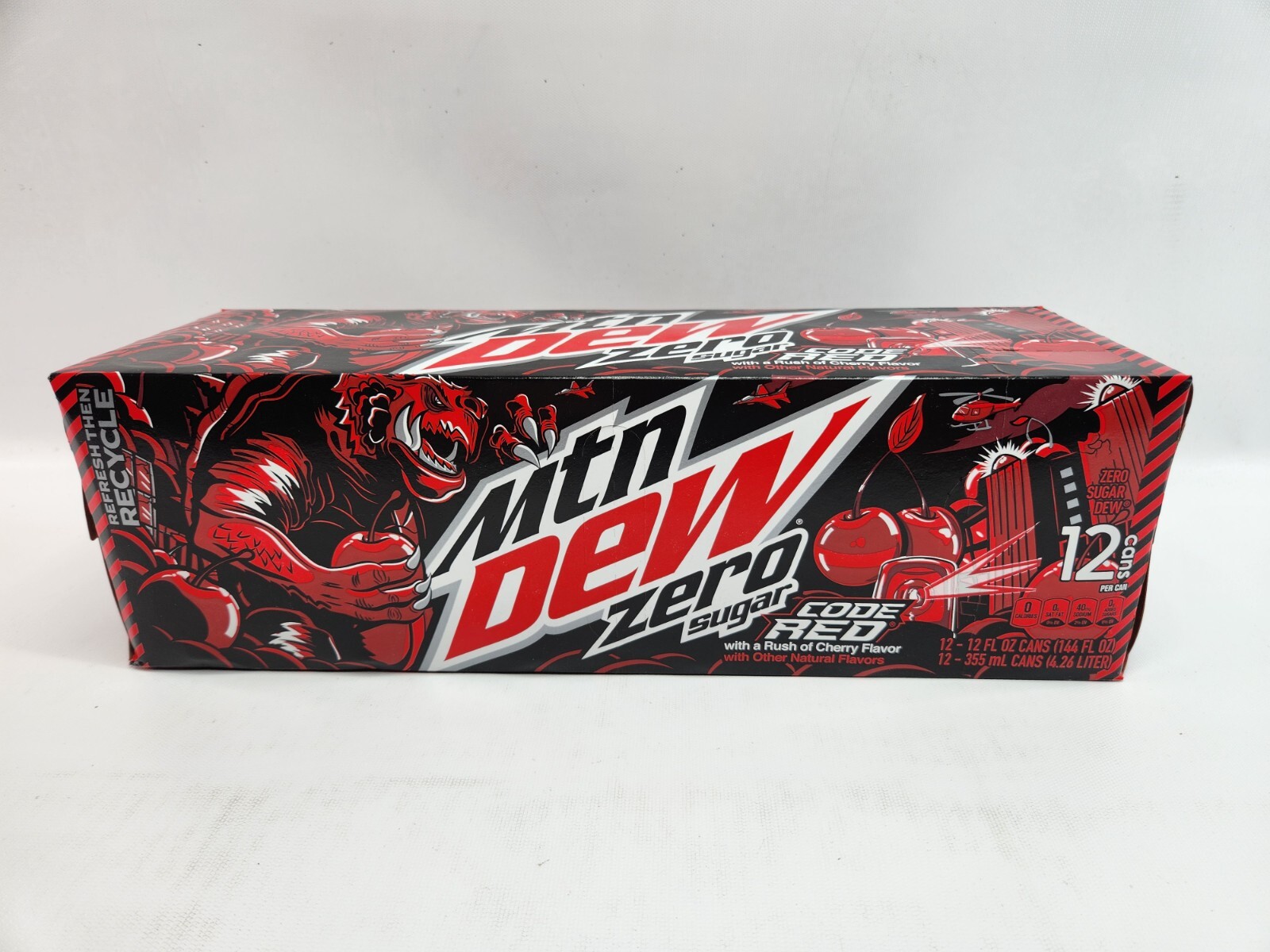 $RED$ MONEY SOUTH KOAST DROP 12インチ　G-RAP 12 Cans Mountain Dew Code Red Zero Sugar - Case - Brand New