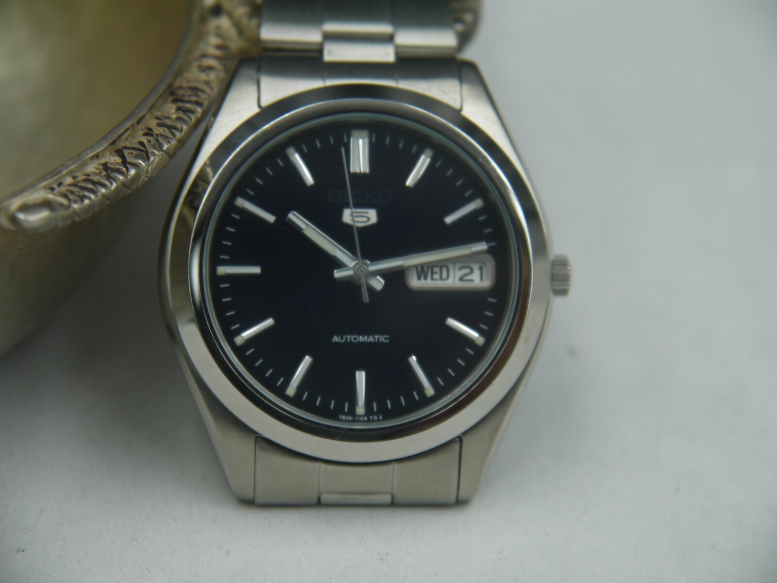 お値下げ　SEIKO 5 自動巻 21JEWELS スケルトン Seiko 5 Automatic Men See Through 21 Jewels Watch SNK355 | eBay