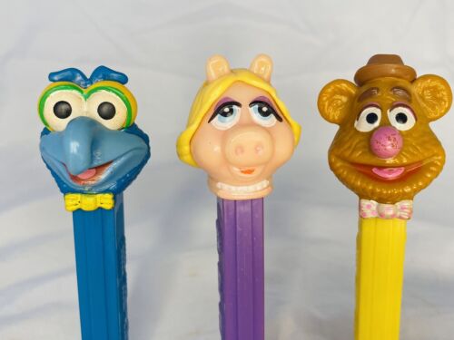 Vintage PEZ The Muppets Fozzie, Miss. Piggy and Gonzo Dispensers 