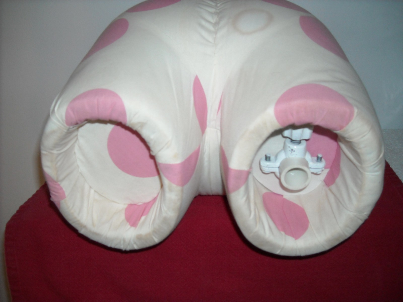 Victoria's Secret Mannequin Bottom Torso White/Pink Polka Dots 12