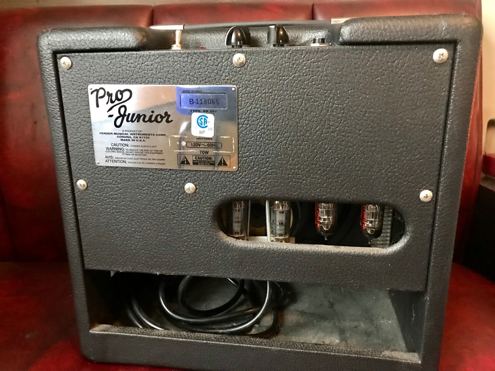 Fender Pro. Jr. Junior Tube Amplifier USA Excellent PR 257