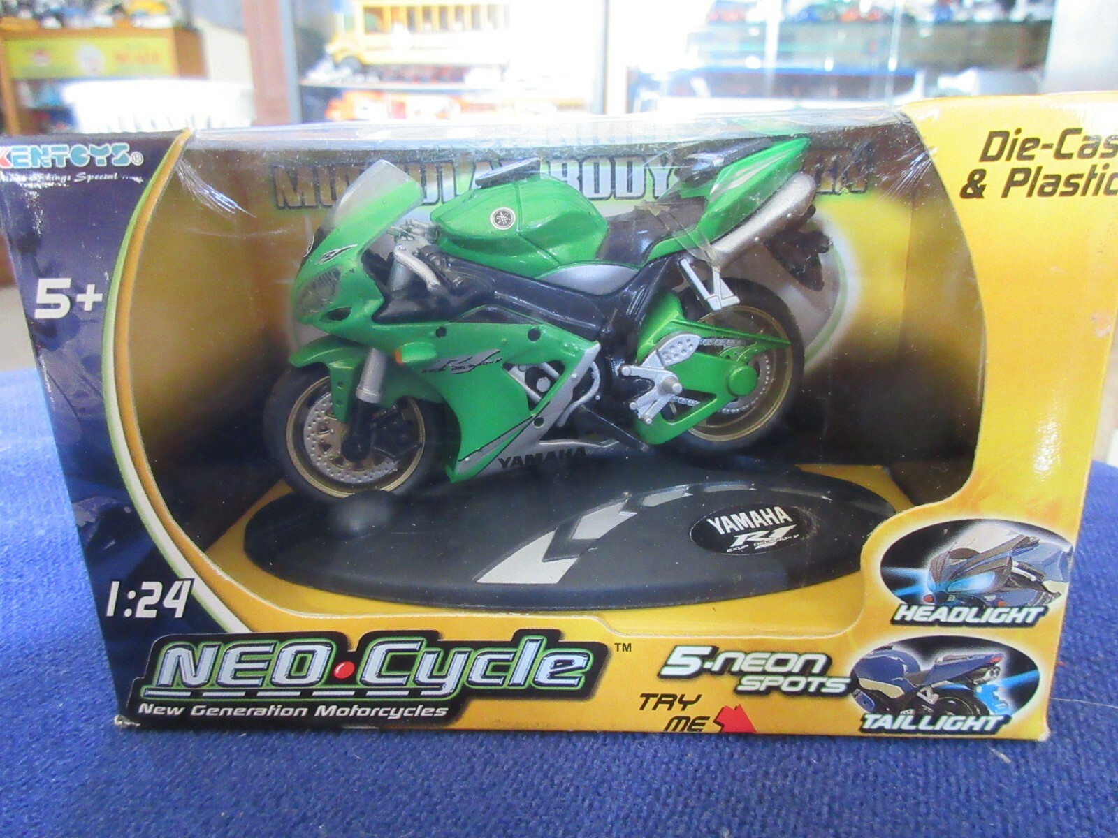1:24 Yamaha R1 Motorcycle GREEN Neo Cycle Kentoyz WORKING