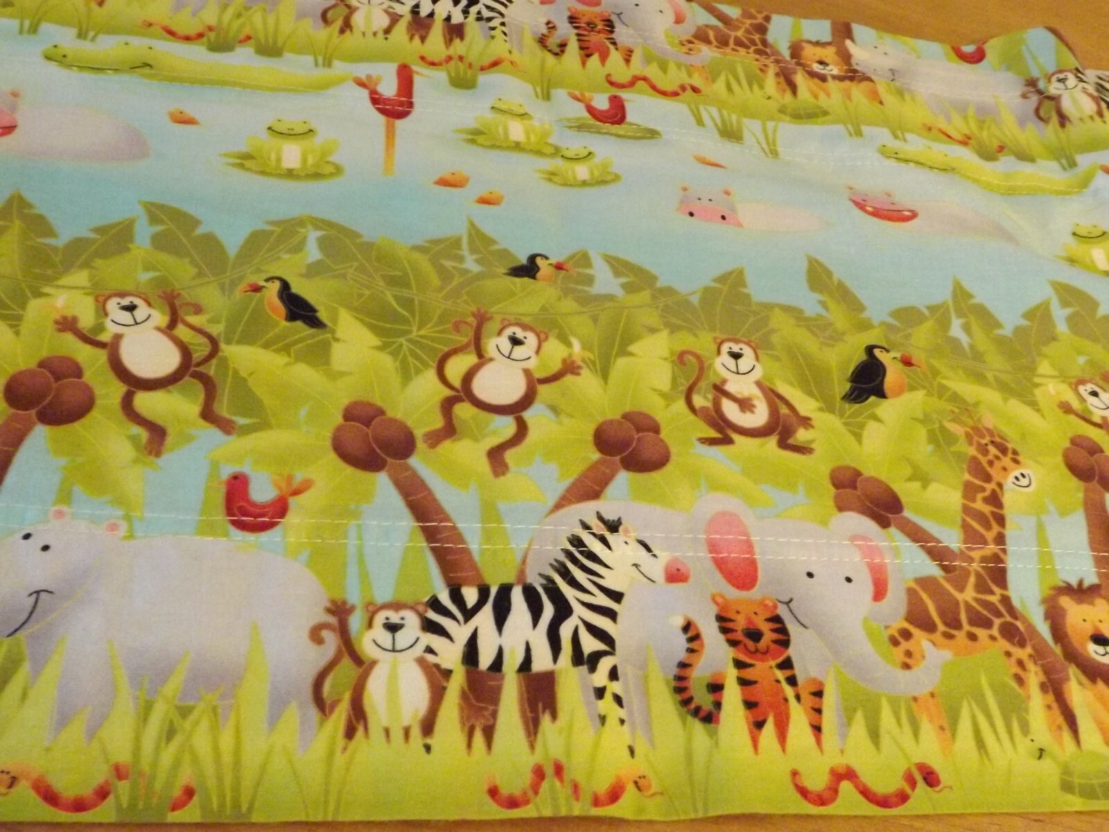 JUNGLE SAFARI CHILDS VALANCE nursery kid's 68Wx13.5