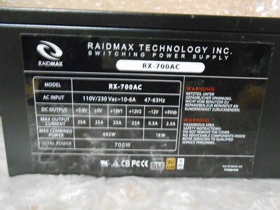 Raidmax Cobra RX-700AC-B 700W 80 Plus Bronze ATX12V 2.3 & EPS12V Power Supply