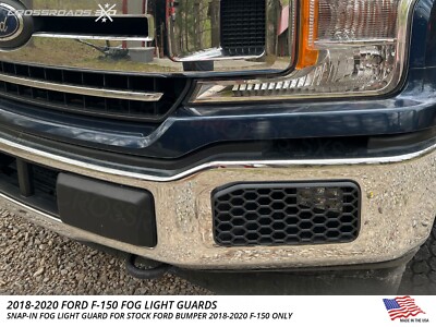 Fog Light Grille Guards for Ford F-150, Fits Stock Bumper 2018, 2019, 2020