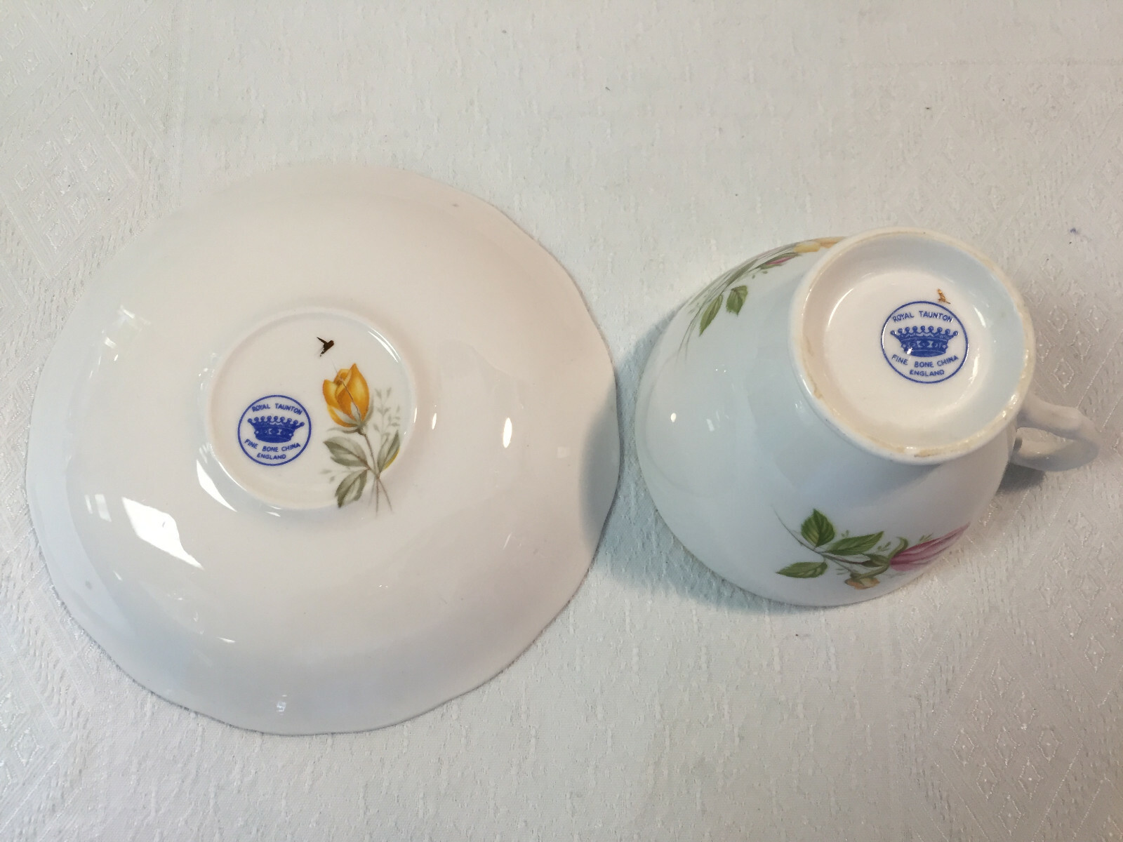 Vintage Cup and Saucer , Royal Taunton, Fine Bone China , England.