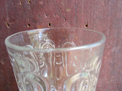 Antique EAPG Civil War Era New England Pillar Pattern Glass Goblet 1850-1870