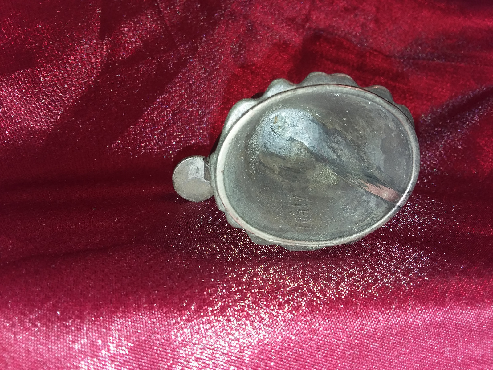 Miniature pewter figurine candleholder  #  3653