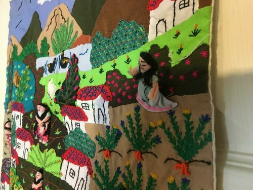 Wall Art Quilt Tapestry from Peru Folk Art