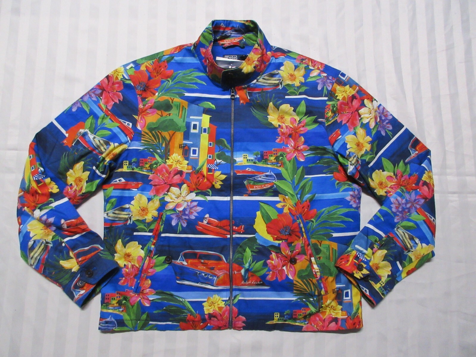 POLO RALPH LAUREN Men's Full-Zip Cotton Twill Graphic Jacket
