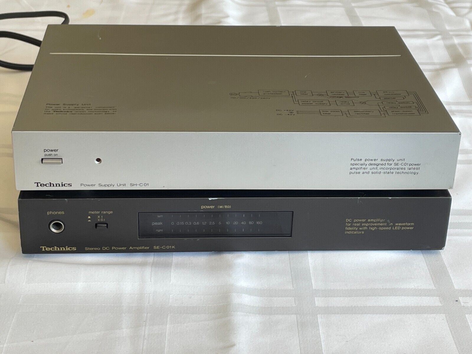 Technics SE-C01K Stereo Power Amplifier with SH-C01 Power Technics SE-C01K Stereo Power Amplifier with SH-C01 Power