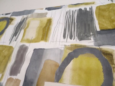 Style Library Fabric Pattern Kanjiro Color  21 In x 53 In Abstract Brushstrokes