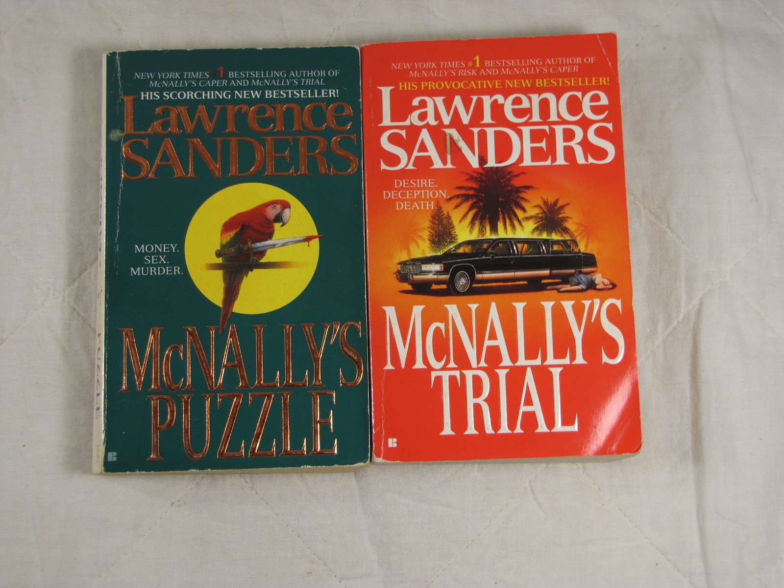 6 Lawrence Sanders McNally novels: Caper; Gamble; Luck; Puzzle; Risk; Trial