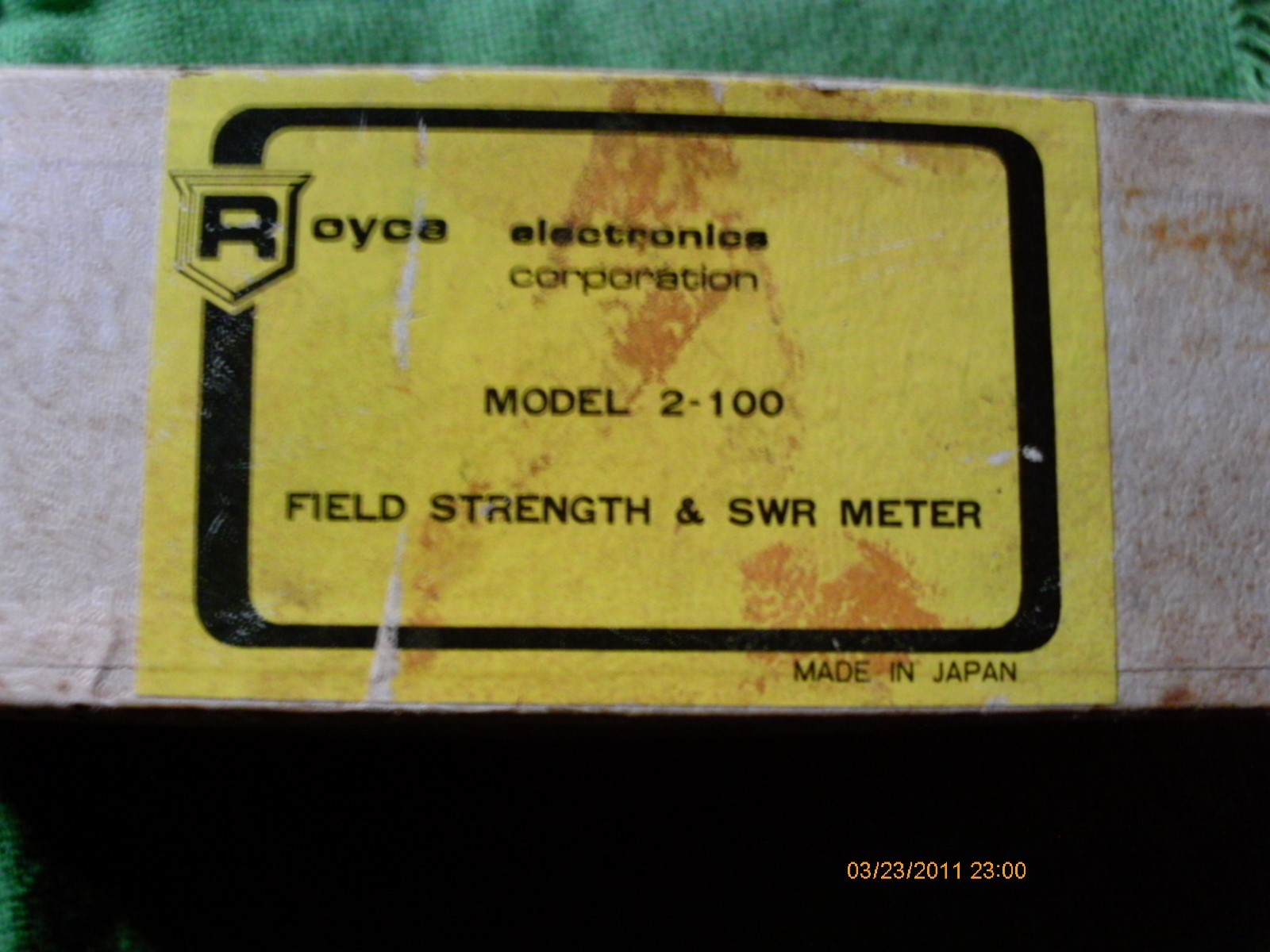 Royce Model 2-100 Field Strength & SWR Meter Indicator  Original Box