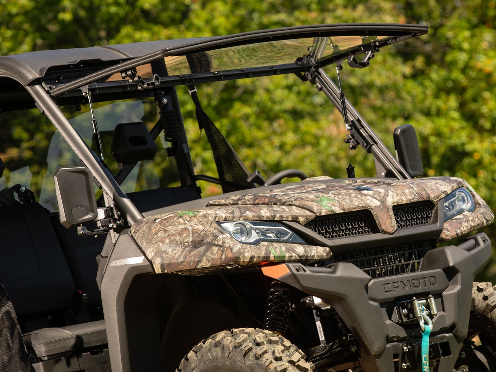 SuperATV Scratch Resistant Flip Windshield for CFMOTO UForce 1000 (2023)