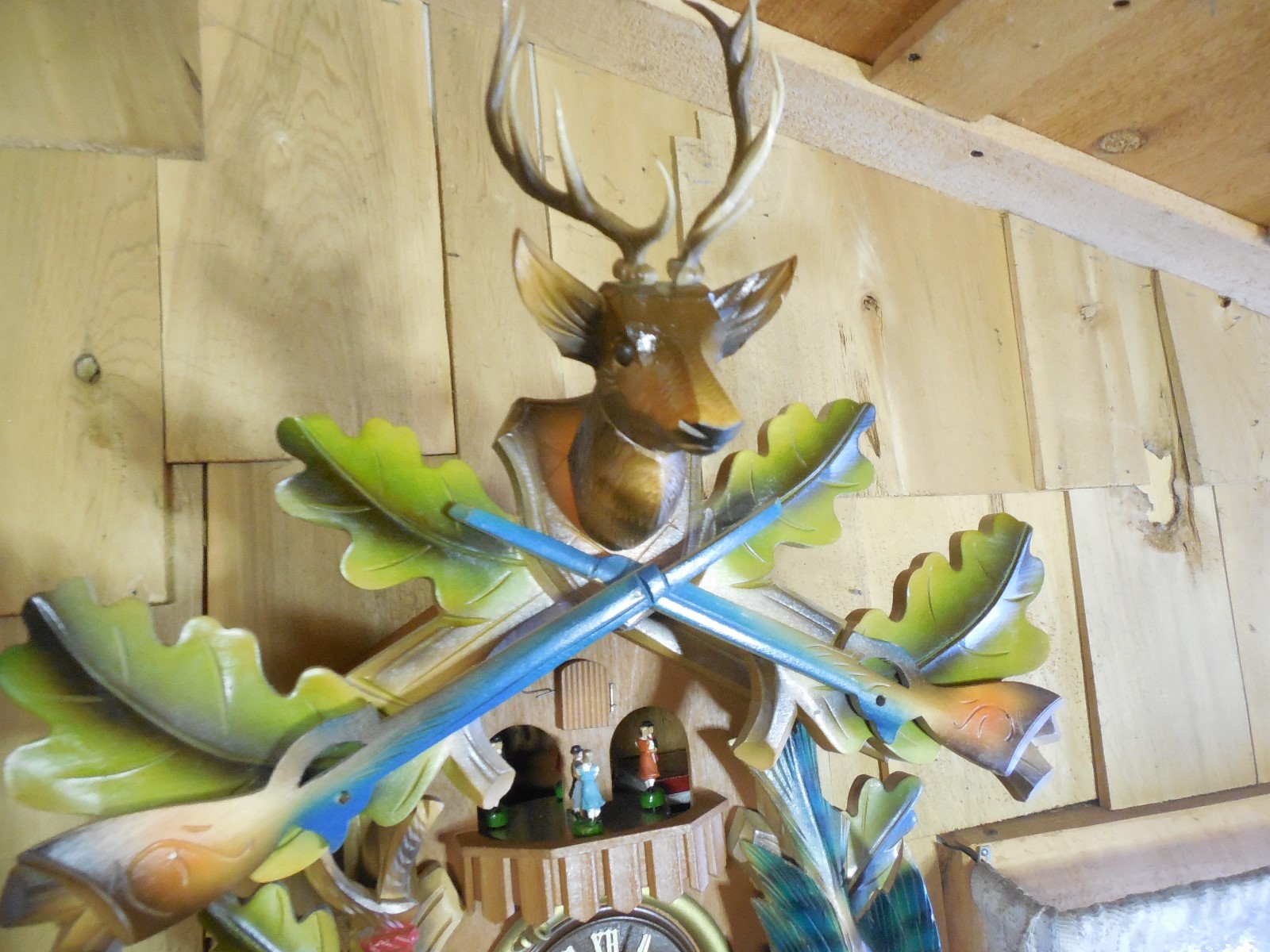 LARGE MUSICAL / DANCERS 30 HR. CUCKOO CLOCK RUNS GREAT