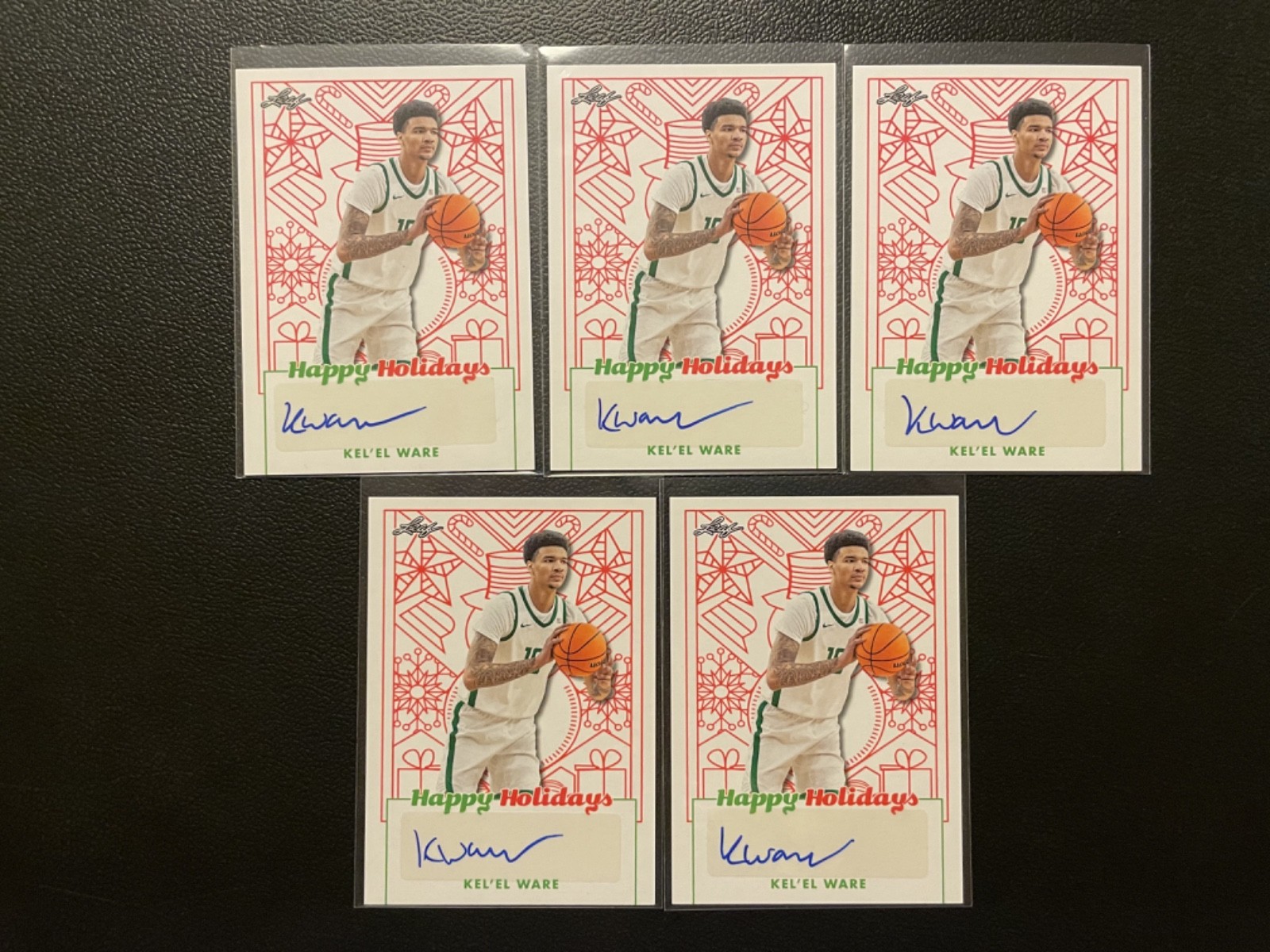 2023 Leaf Happy Holidays Kel`El Ware Auto Autograph RC Rookie Lot Of 5 #34