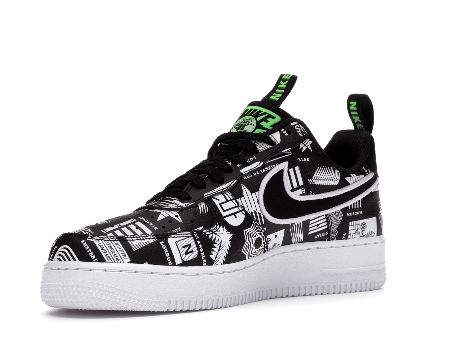 靴 Nike Air Force 1 Low '07 LX Black Nike Air Force 1 Low '07 LX Black Silver Mini Swoosh