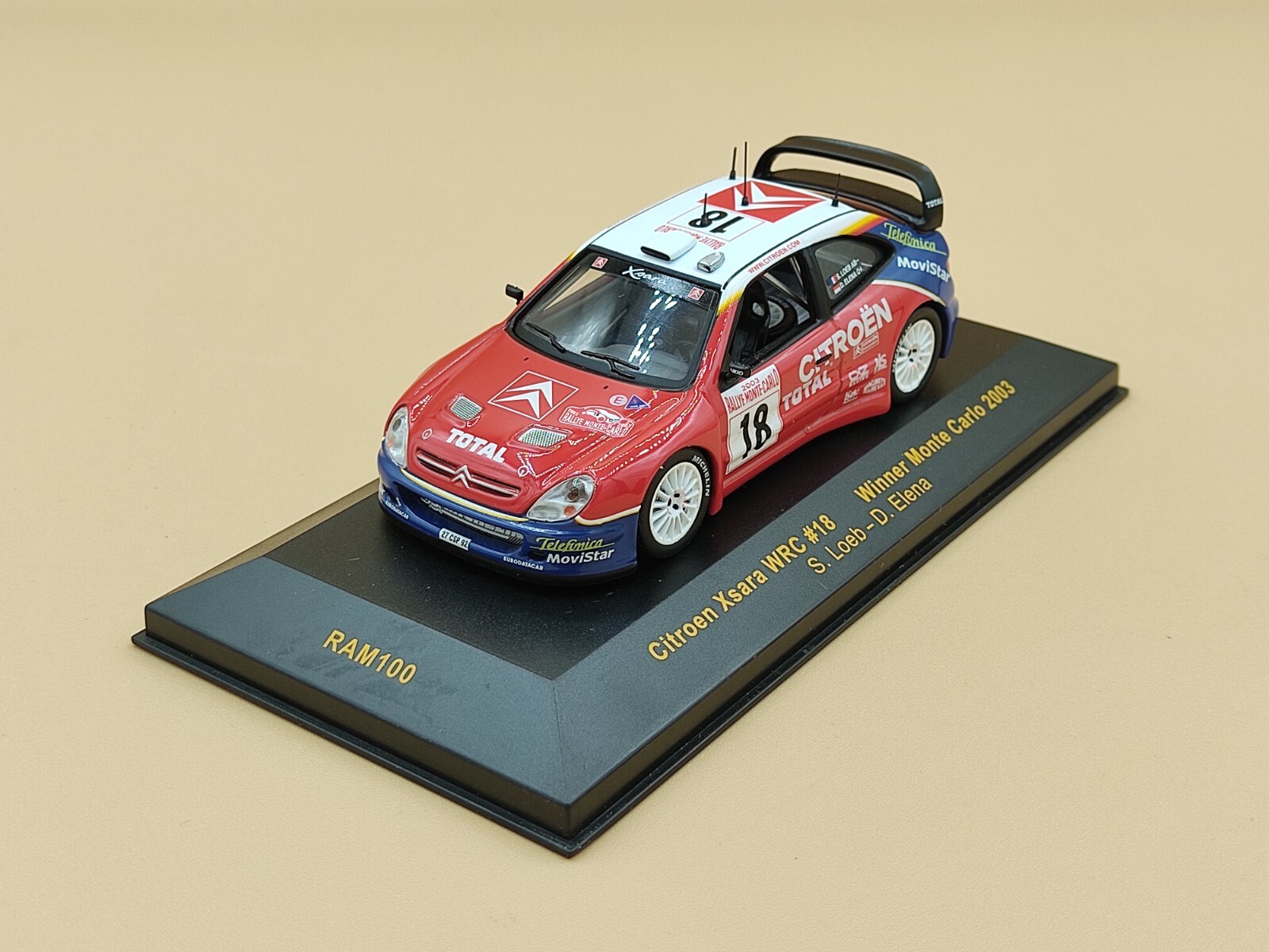 ミニカー ixo CITROEN XSARA WRC#21 S.Loeb-D.Elena Ixo 1:43 Citroen Xsara WRC Loeb / Elena Rally France 2004
