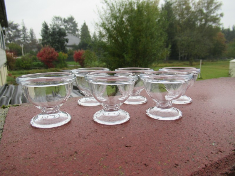 6 Coquetiers Verre Transparant  5 Cm Haut      