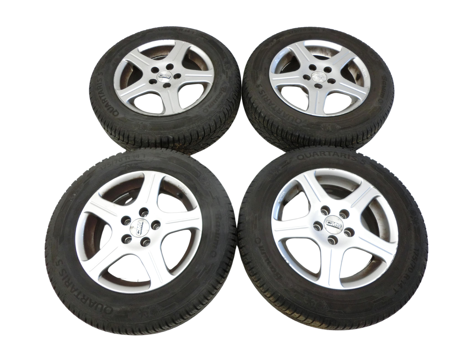 4x ruote complete cerchio alluminio pneumatici invernali 175/70R14 5X100 6.2-8.1mm VW Polo 6R 09-14 - Bild 1