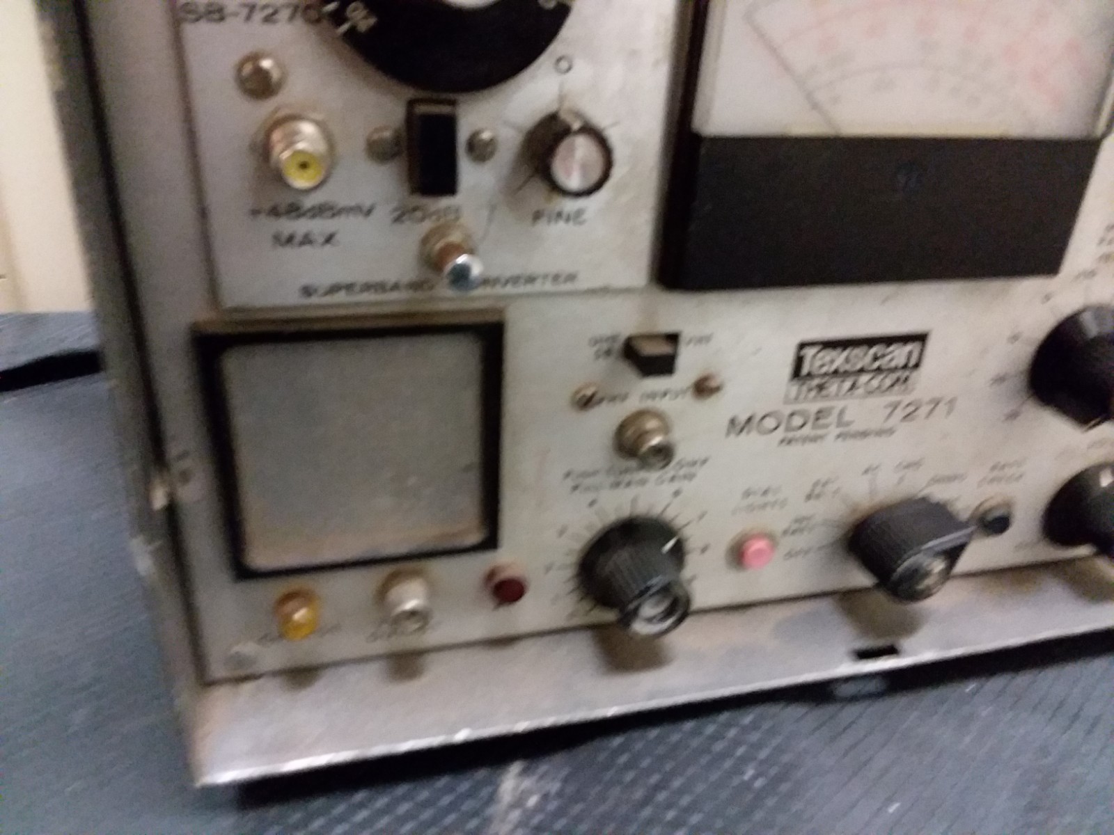 Vintage Texscan Thetacom 7271 Field Strength Meter Industrial Art