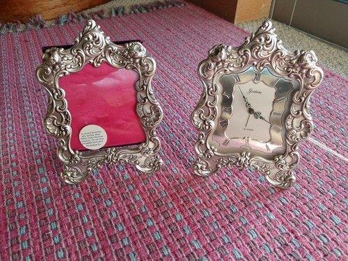 GORHAM STERLING PICTURE FRAME 321 and ALARM CLOCK 321C !!! Cyma