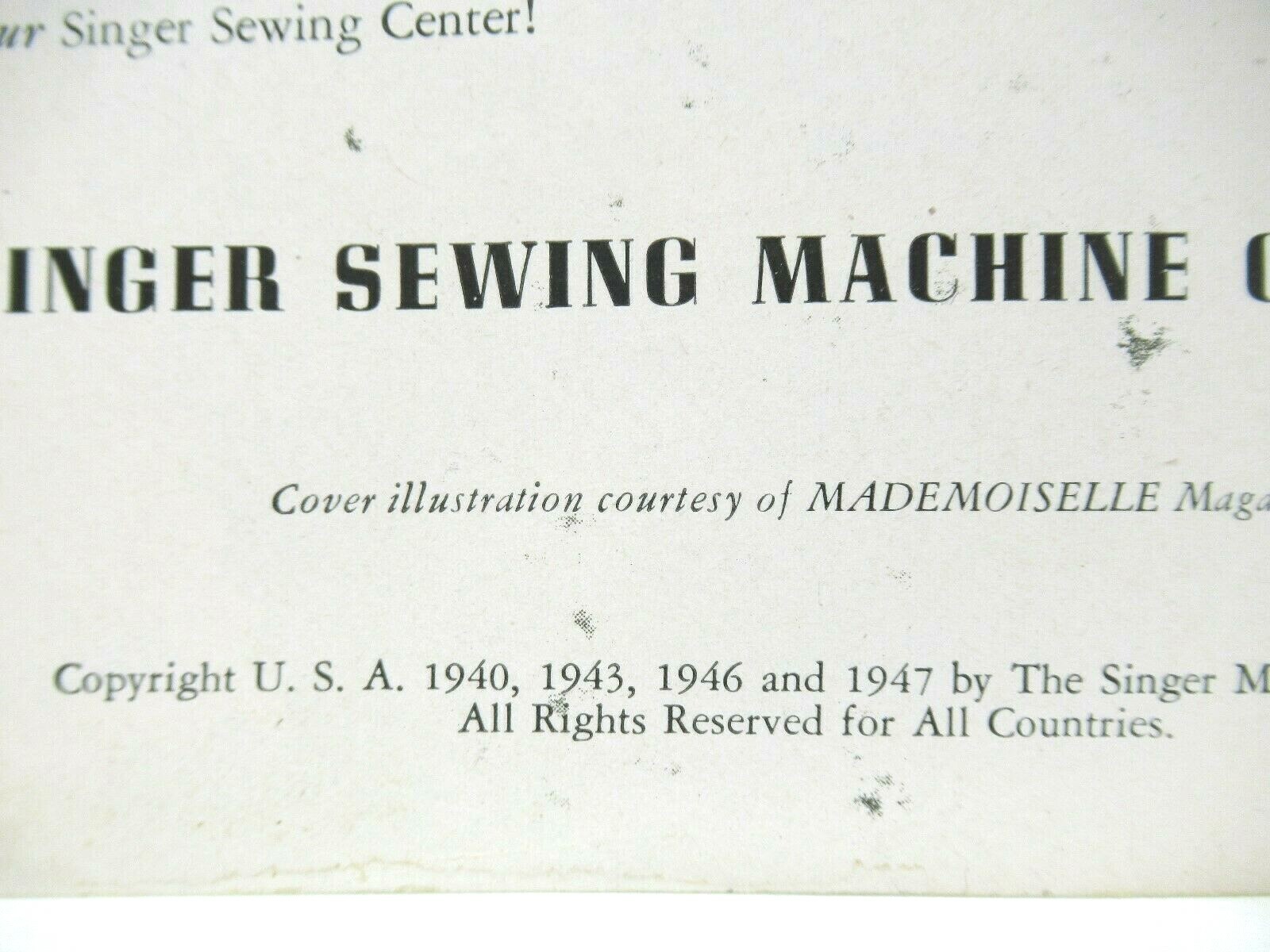 Vtg SINGER Sewing Home Decoration Guide 1947 2 Copies