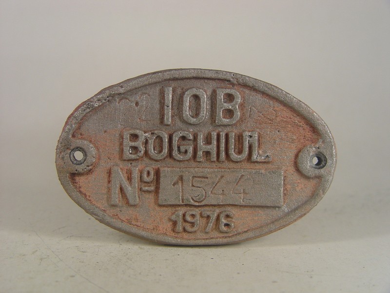 Iob Boghiul 1976   - Waggonschild A. Metall  - #327 #E - Gebr.