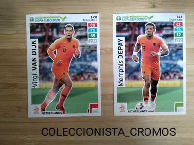 DEPAY VAN DIJK HOLANDA ROAD TO UEFA EURO 2020 ADRENALYN PANINI PERFECTO ESTADO