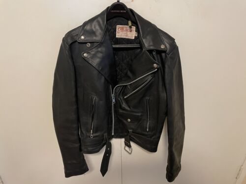 Vintage Leather Motorcycle Jacket Men's Excelled Brand Black Vintage Leather Motorcycle Jacket Men's Excelled Brand Black