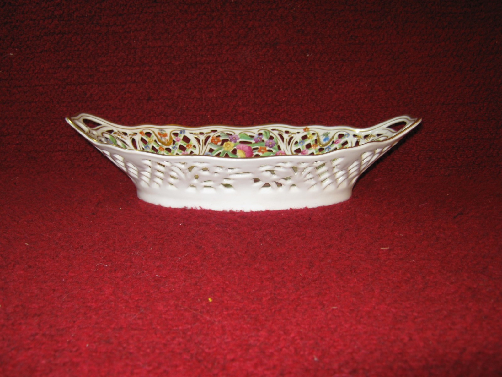 Vintage Schumann High Sided Platter / Fruit Bowl Dresden Bavaria Germany