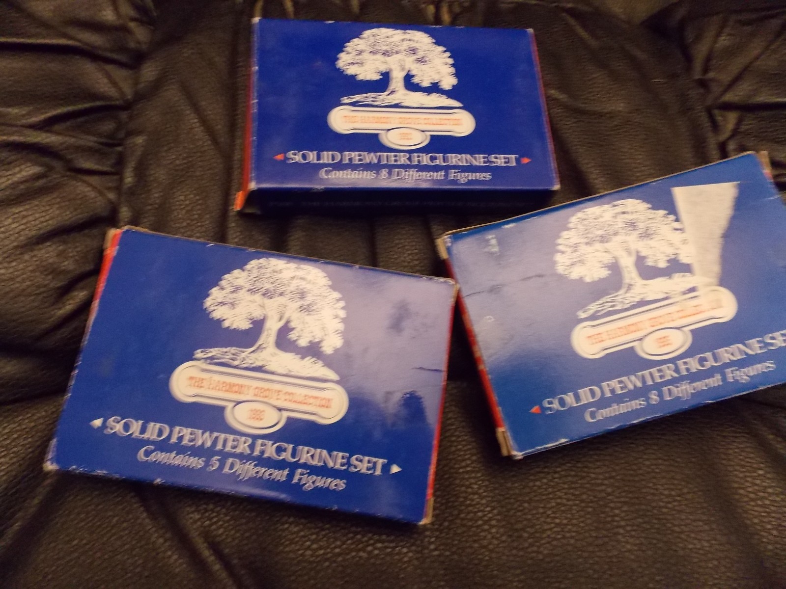 Vintage Lot of 3 Harmony Grove Collection Solid Pewter 21 Victorian Figurines