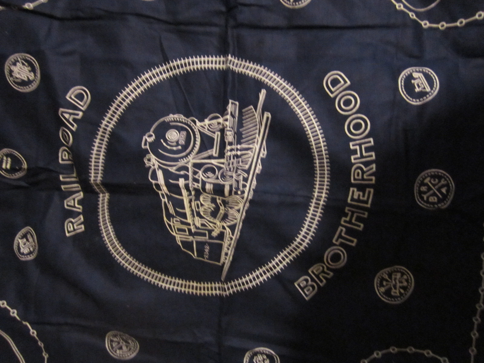 Vintage RARE RAILROAD BROTHERHOOD Work Clothes HANDKERCHIEF Bandanna FAST COLOR