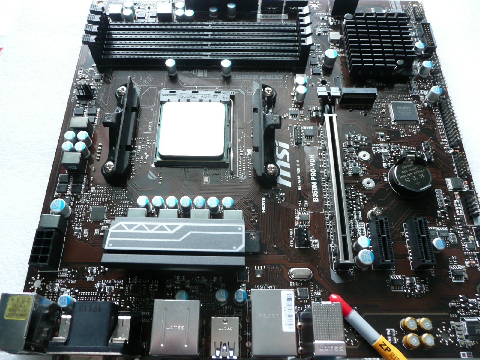 MSI B350M PRO-VDH AM4 Motherboard Combo w/ AMD A12-9800 3.8 - 4.2 GHz  CPU
