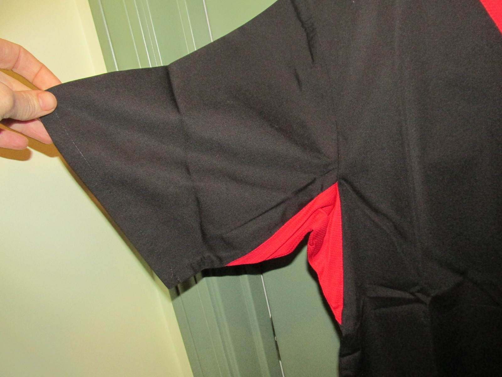 Cook Cool by Happy Chef Unisex Black & Red Short Sleeve Chef Top - Size XS