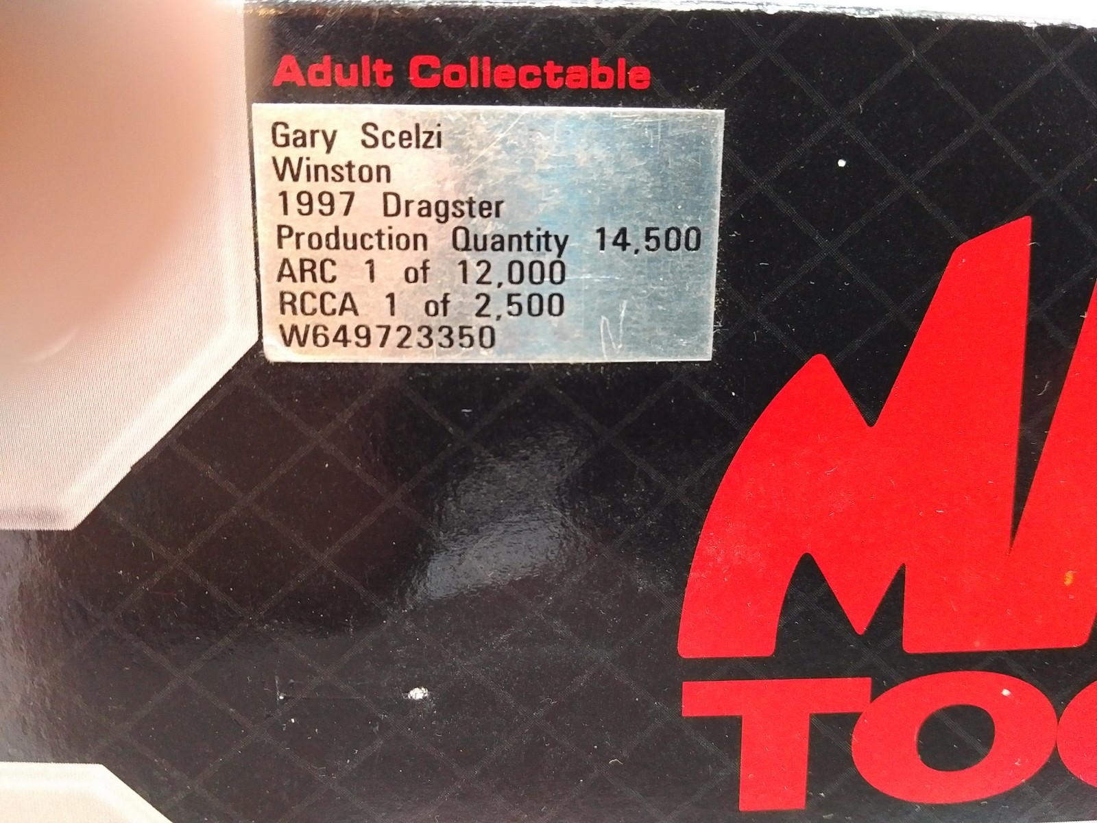 Mac Tools Gary Scelzi Winston 1997 Dragster
