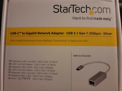 StarTech .com US1GC30A USB-C to Gigabit Network Adapter 