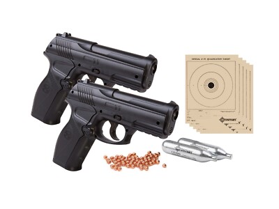 Crosman C11 BB Gun Bundle: 2 Crosman C11 BB Guns, 5 CO2, 1500 BBs, 100 Targets