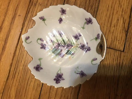 Vintage Norcrest Fine China Sweet Violets Leaf Pattern 4-3/4” Plate 3/124 Japan