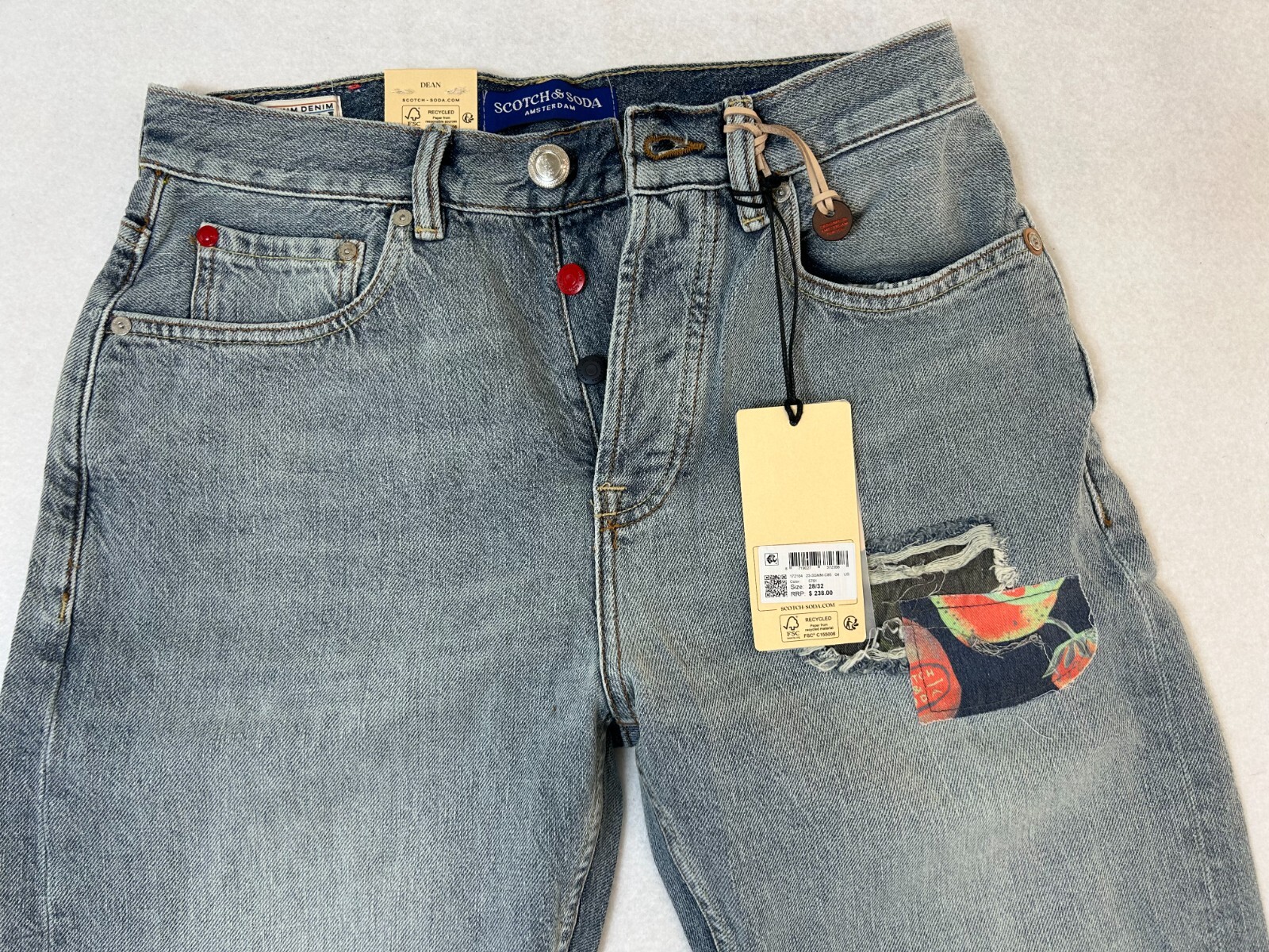 Scotch & Soda Jean The Dean Loose Tapered Fit Denim Jeans Mens