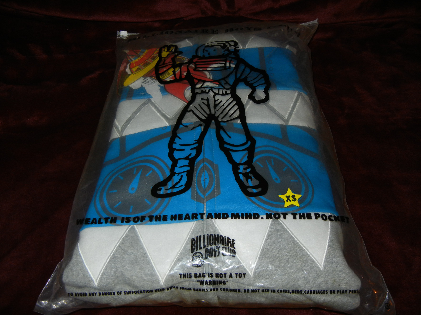 Pre-owned Billionaire Boys Club S05 Robot Hoodie Blue Xl Xs Xxl Pharrell Bbcicecream Ds In Gray