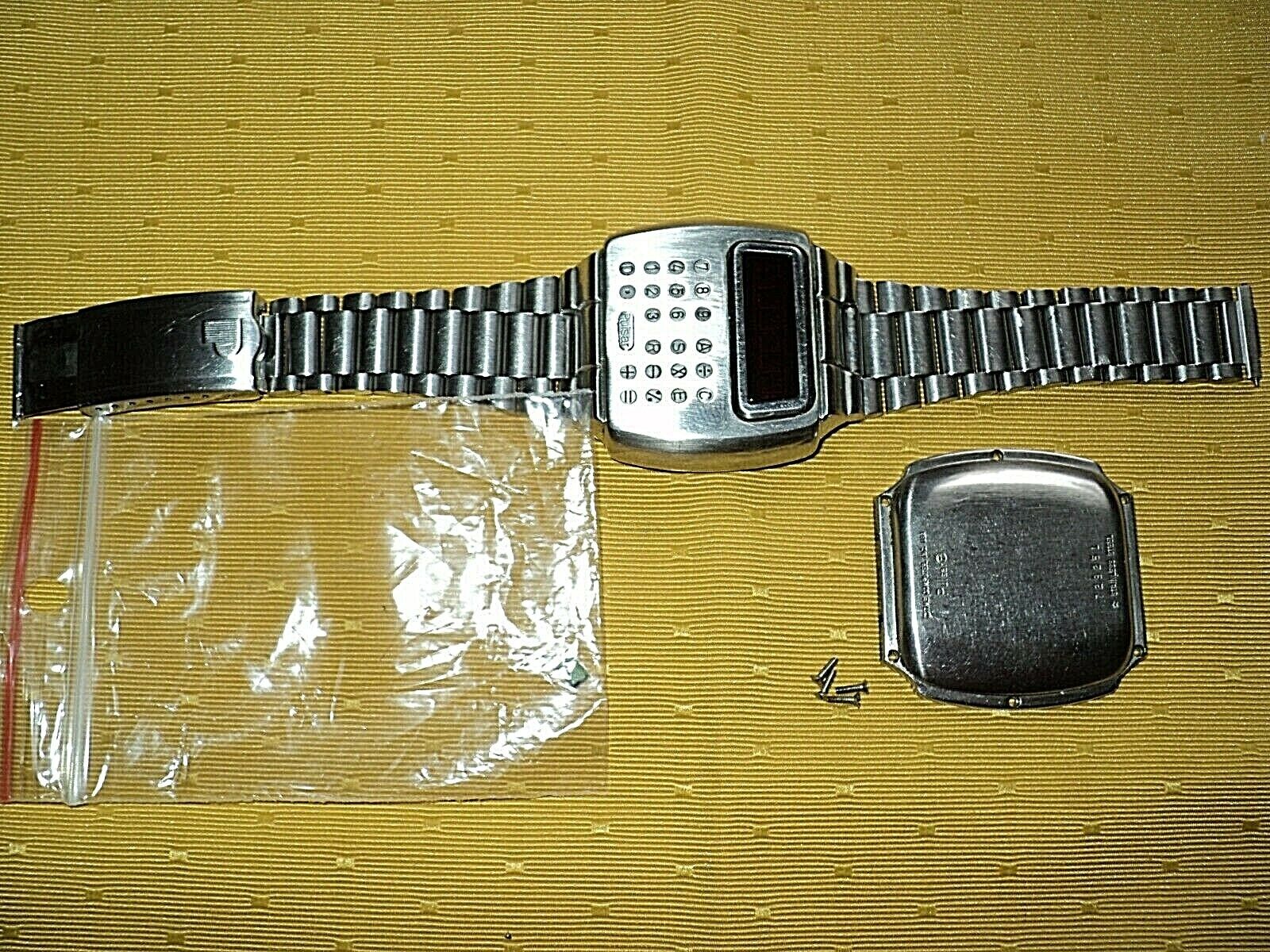 Pulsar Time Computer Calculator LED Watch ASIS for PARTS Pulsar Time Computer Calculator LED Watch ASIS for PARTS