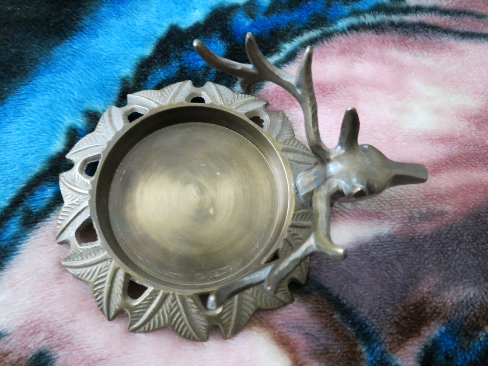 Vintage Brass Deer Stag candle holder