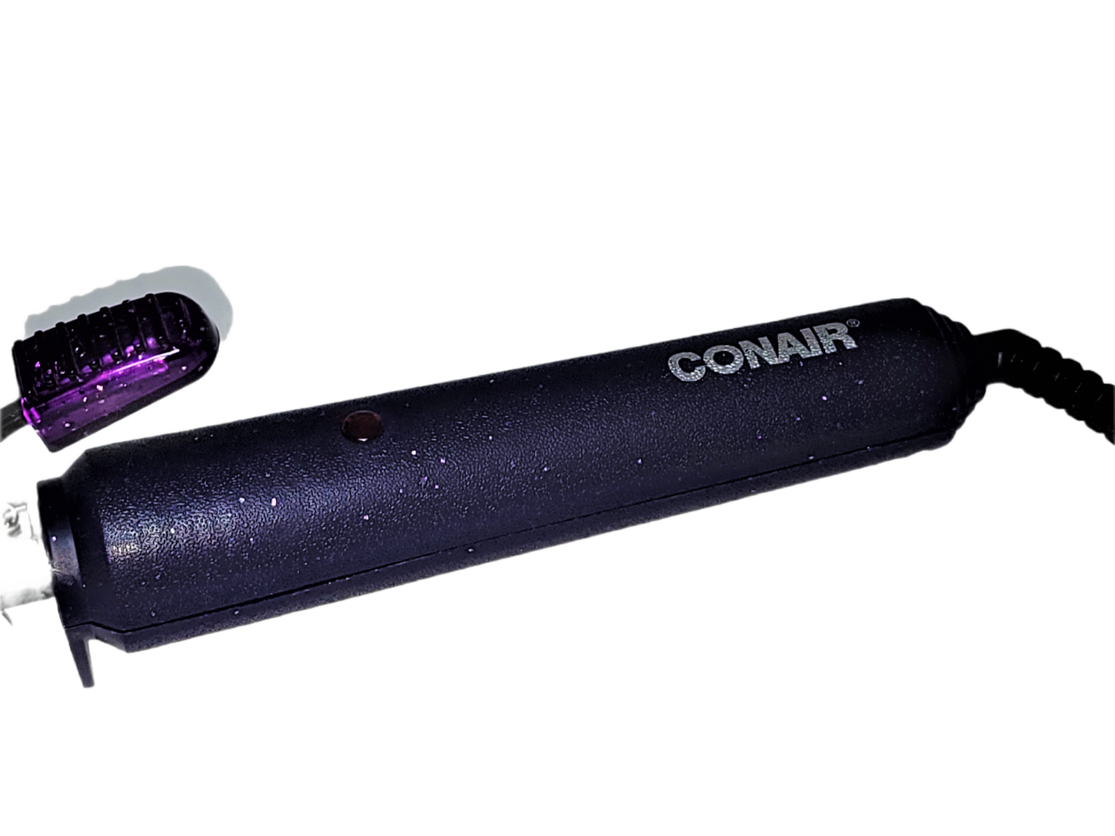 Conair Curling Iron 1" or 3/4" Chrome Barrel Purple Handle 1 Heat Setting