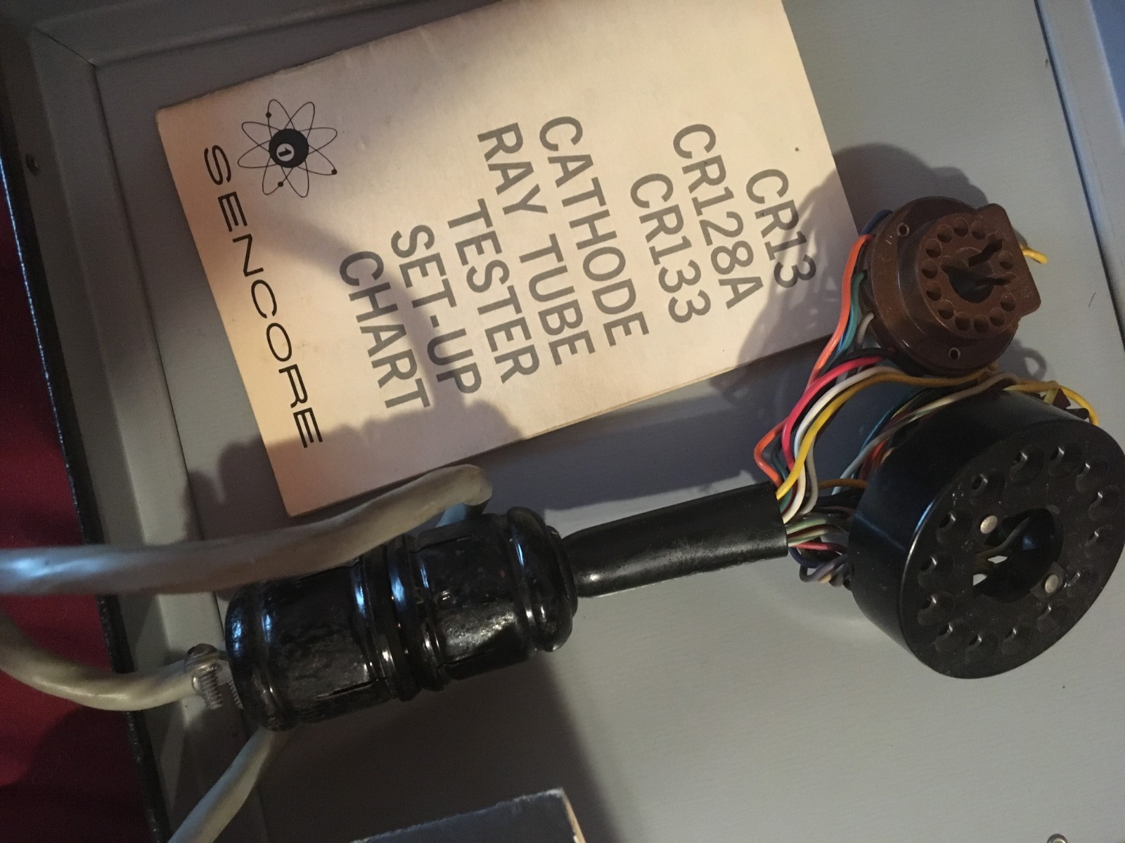 Sencore CR133 Cathode Ray Tube Tester CRT Rejuvenator with Manual and Adapters