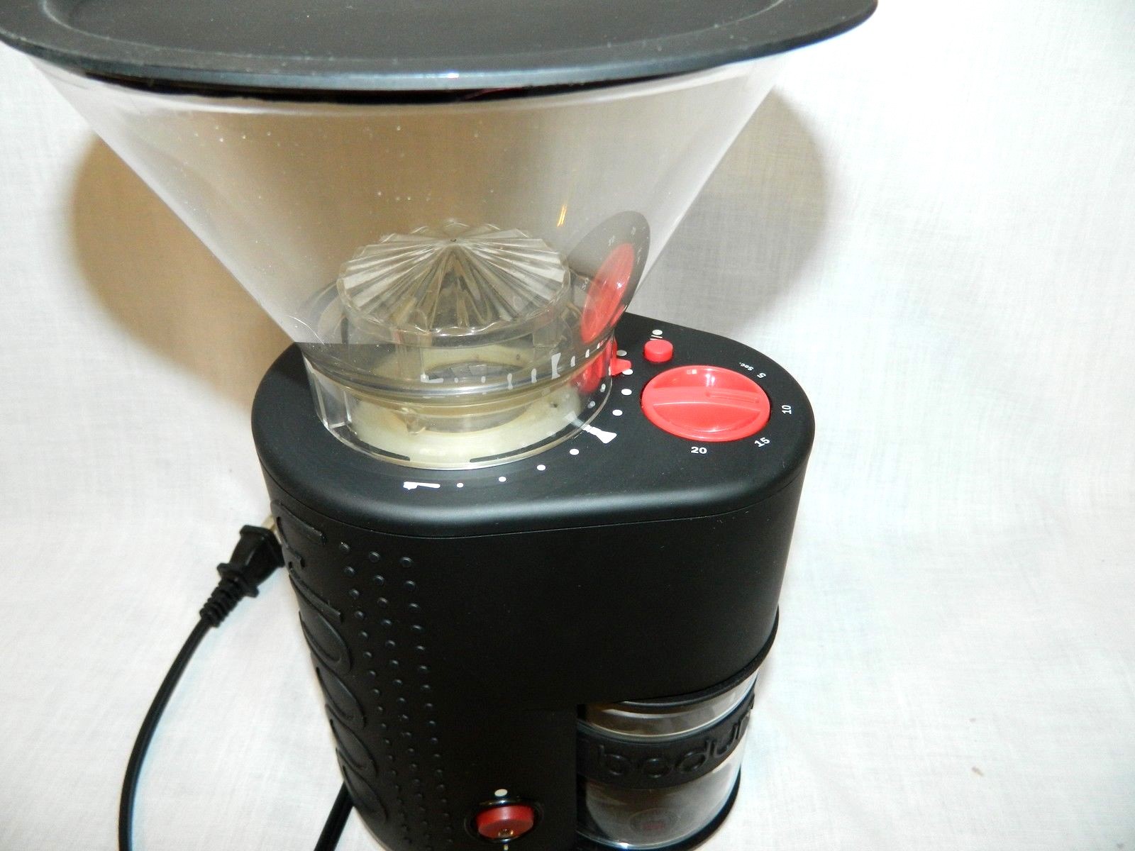 Bodum Bistro Burr Electric Coffee Grinder Black 10903 Continuously Adjustable